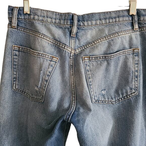 FRAME Le Slouch Newell Distressed High Waist Boyfriend Jeans LSLJ207 Women's 27 - Picture 6 of 16